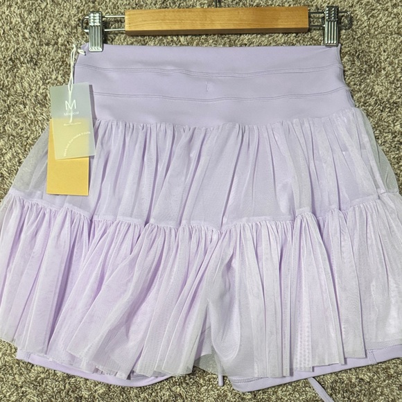 NWT | POPFLEX Tiered Lavender Mini Skirt | Size M - Picture 4 of 4